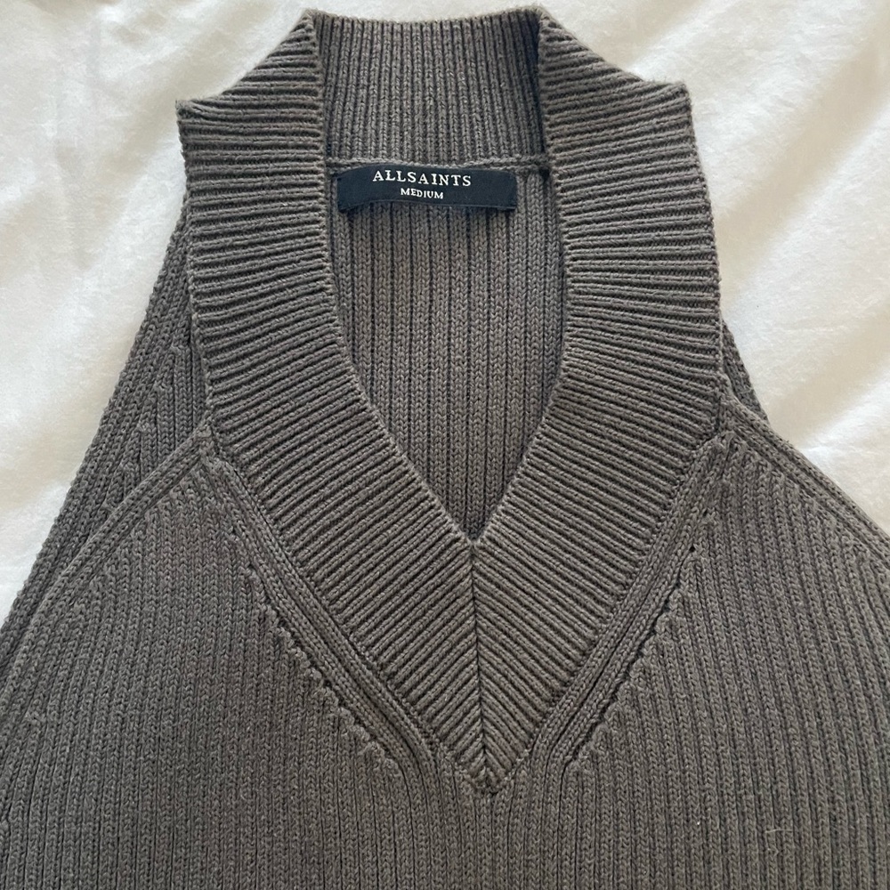 All Saints sleeveless rib knit dress
